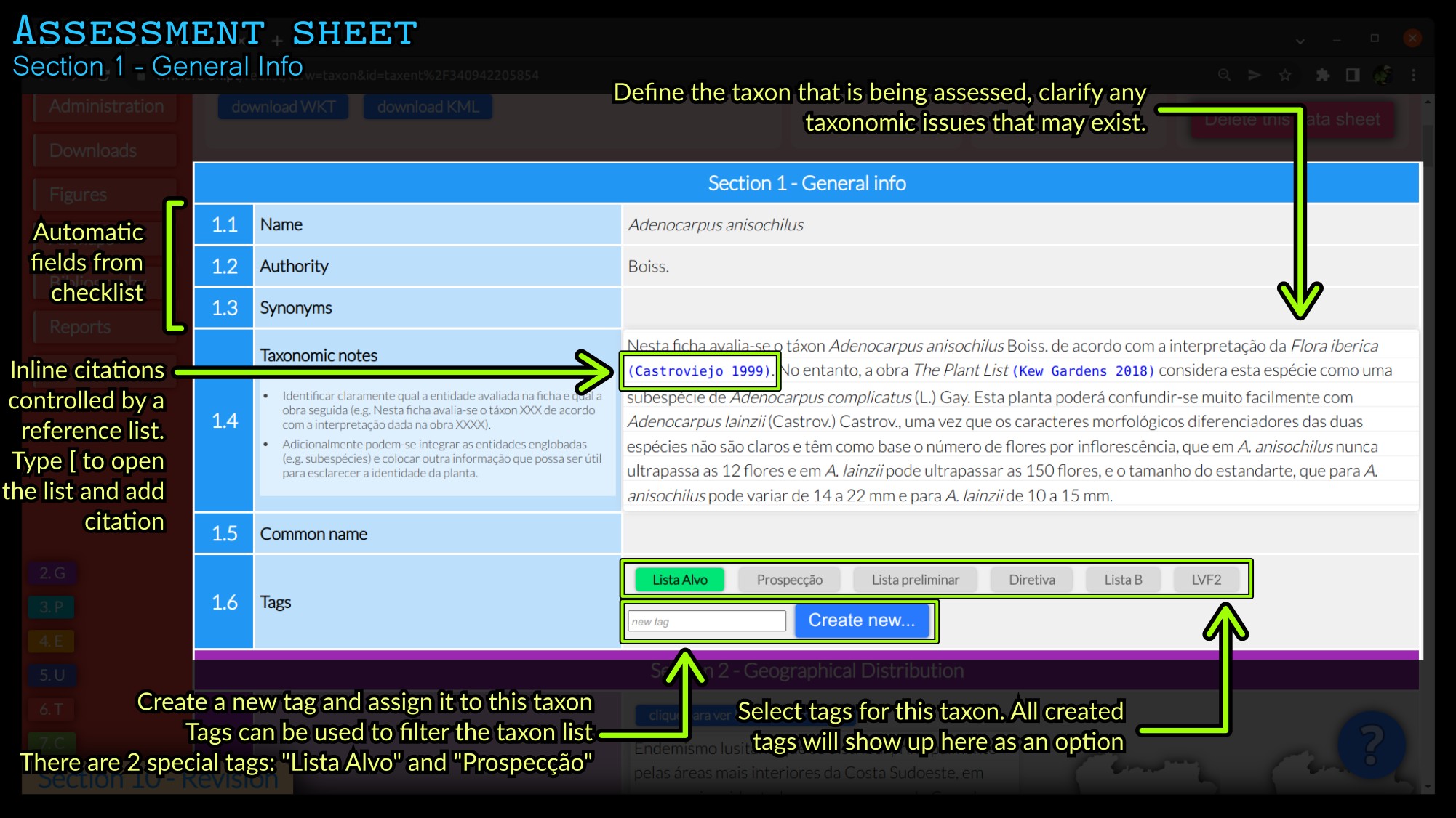 Sheet section 1