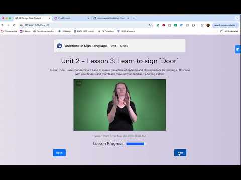 Click to Watch Video Demo - Teaching Basic Directions in Sign Language