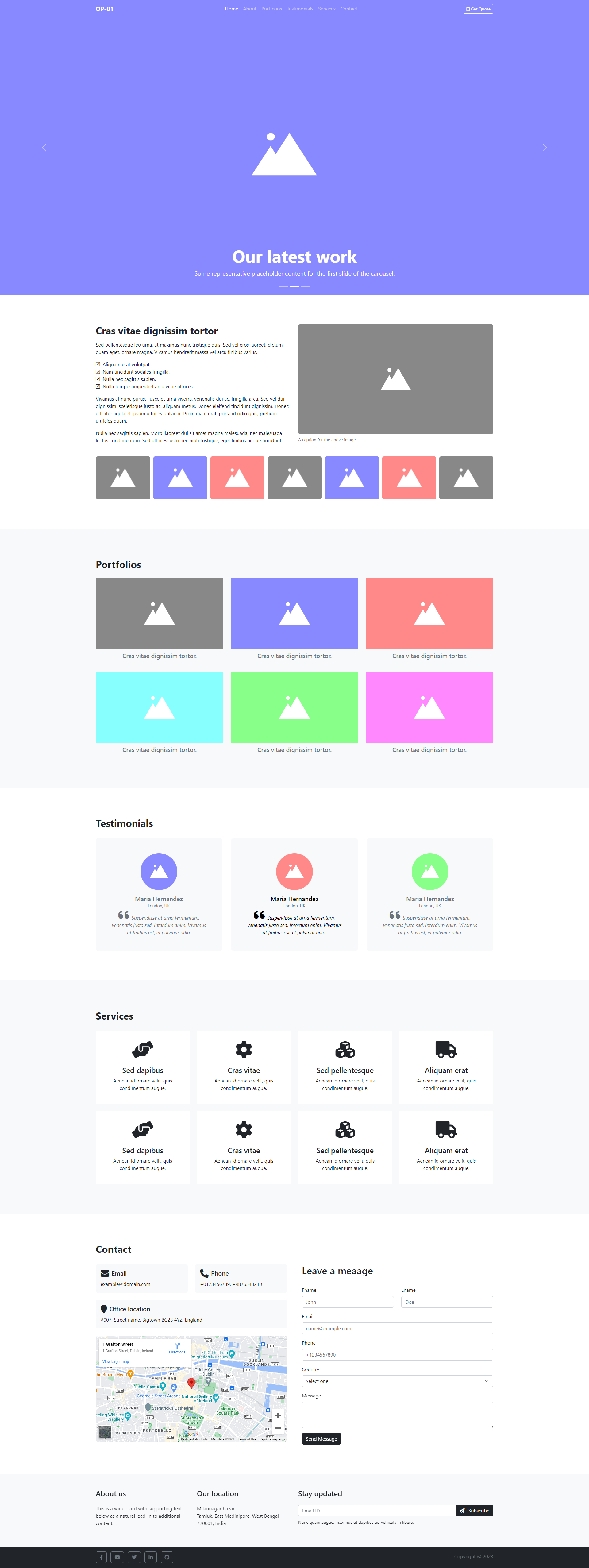 one-page website template