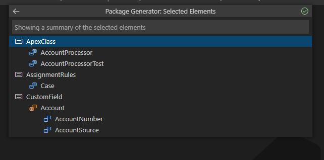 Package Generator Summary