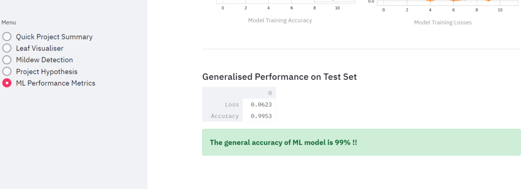 Model Evaluation Result