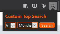 Custom search from toolbar