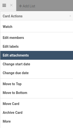 Wekan kanban screenshot