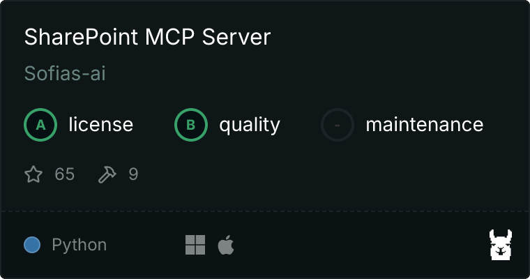 SharePoint Server MCP server