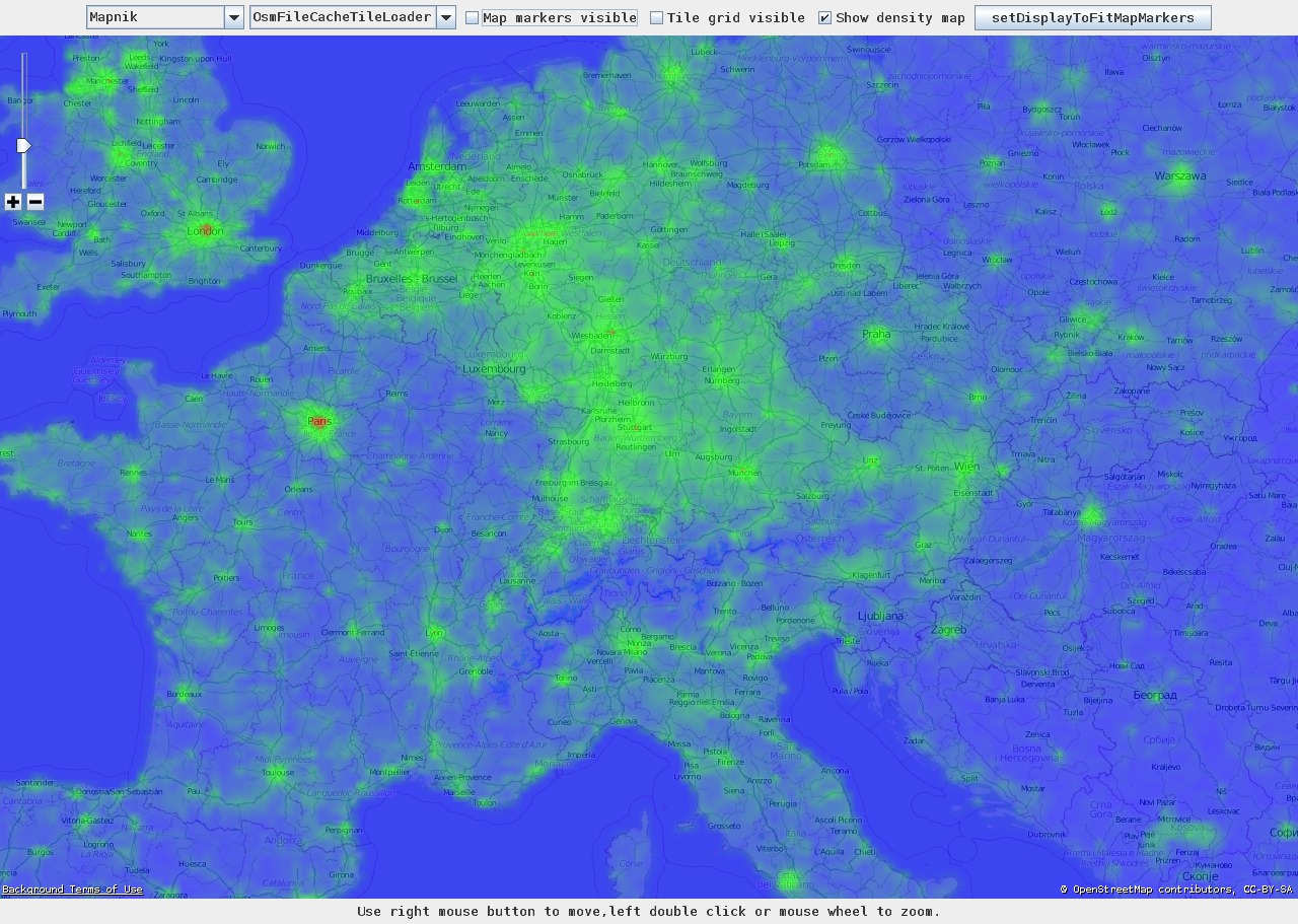 Europe StreetDensityMap