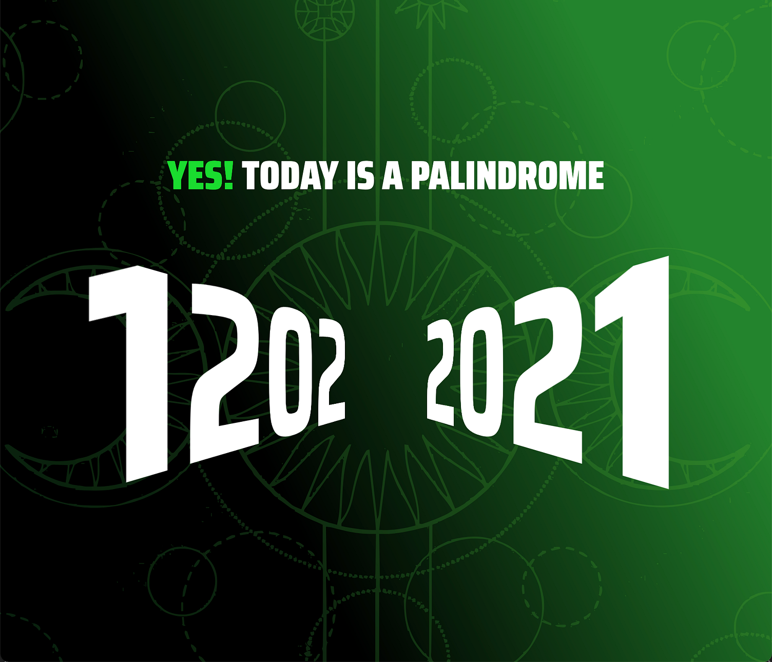 Yes! Today is a Palindrome