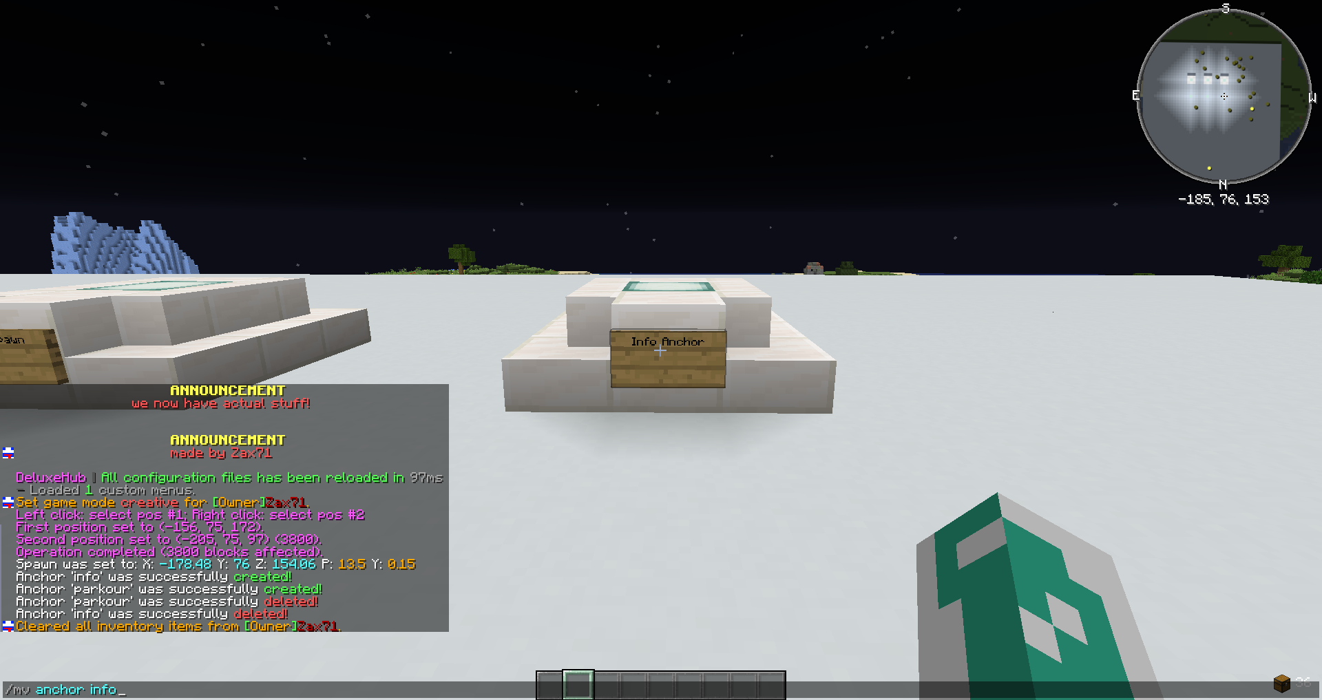 Image of anchor command in use 