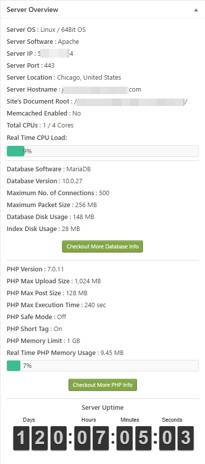 Dashboard - for people who have PHP shell_exec() function enabled & executable on their server