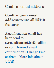 E-mail configuration reminder