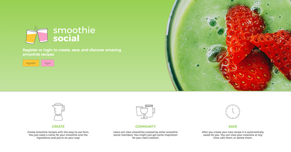 smoothie social home screen image