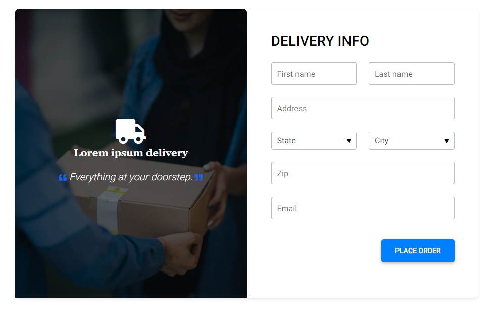 Bootstrap 5 Address Form