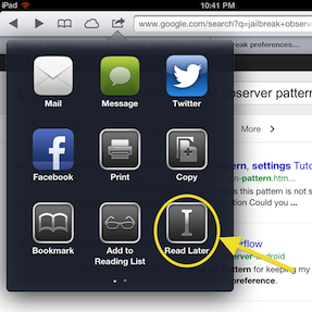 Instapaper: Read Later using ActivityLoader