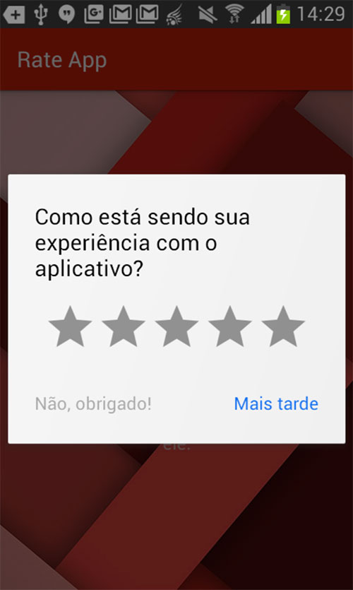 Tela do aplicativo Android do capítulo 1