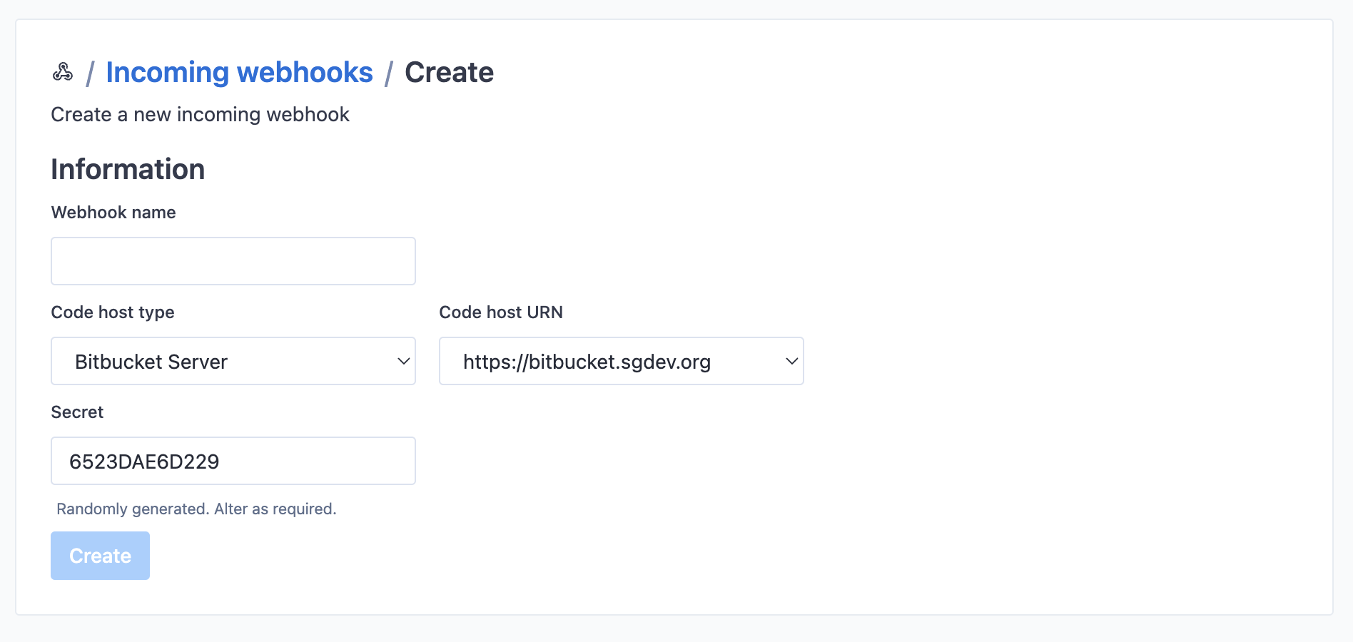 Adding an incoming webhook