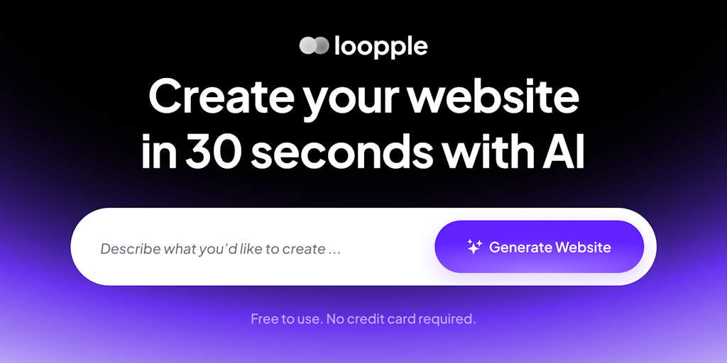 Loopple AI Website Builder