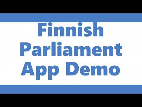 Finnish Parliament App Demo