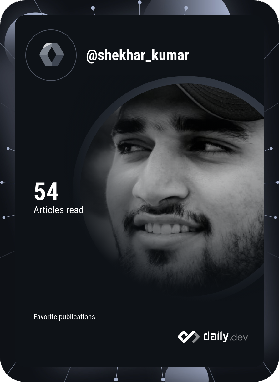 Shekhar Kumar's Dev Card