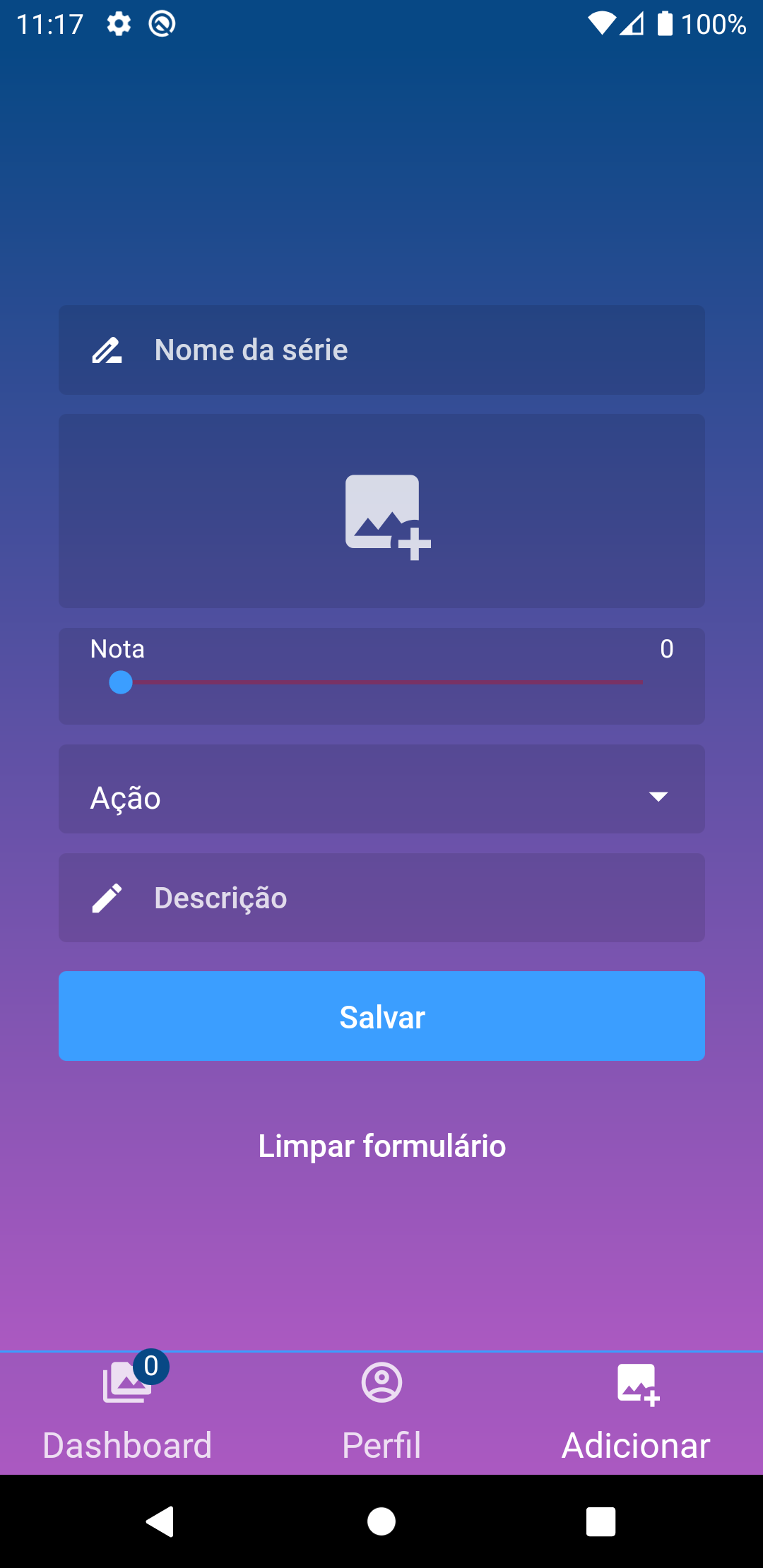 Foto do App criarVazio