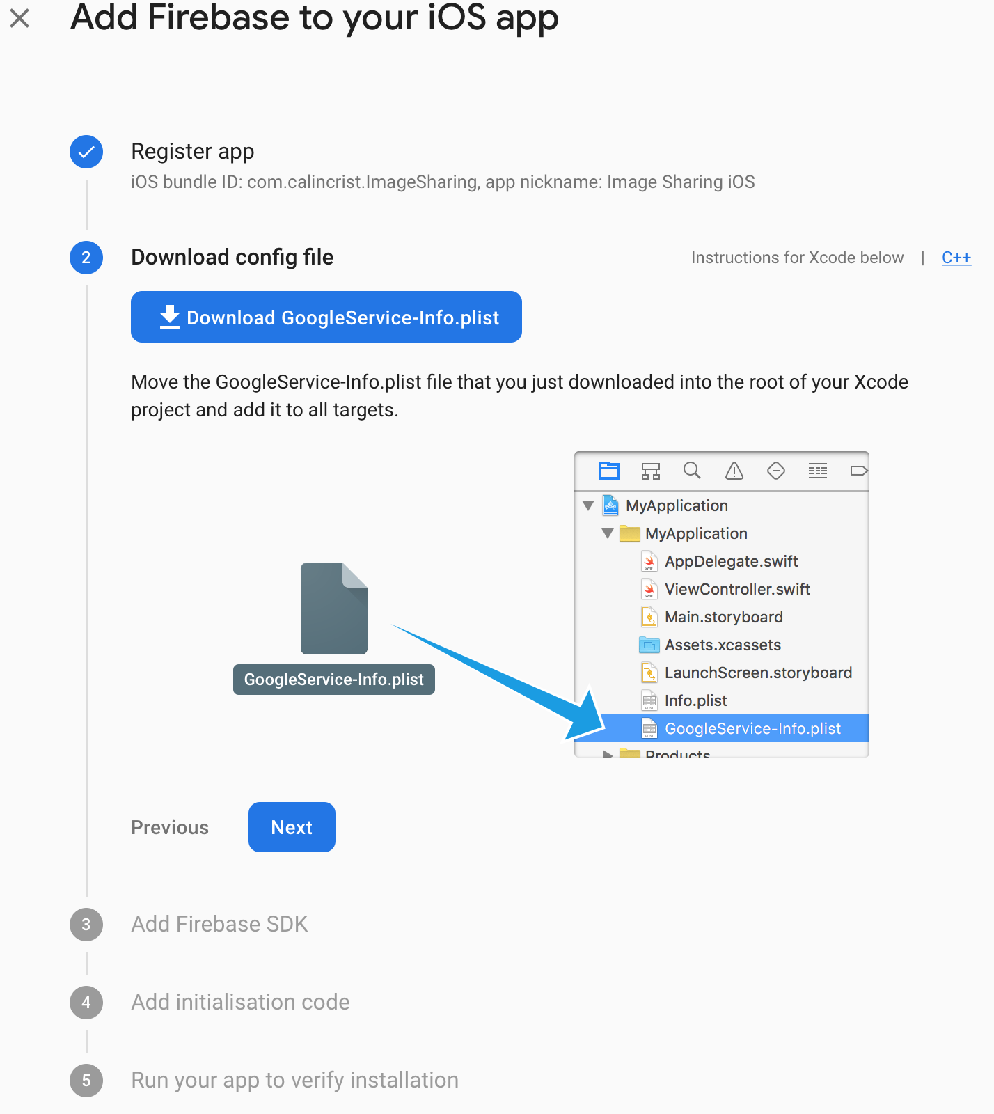 Download config file