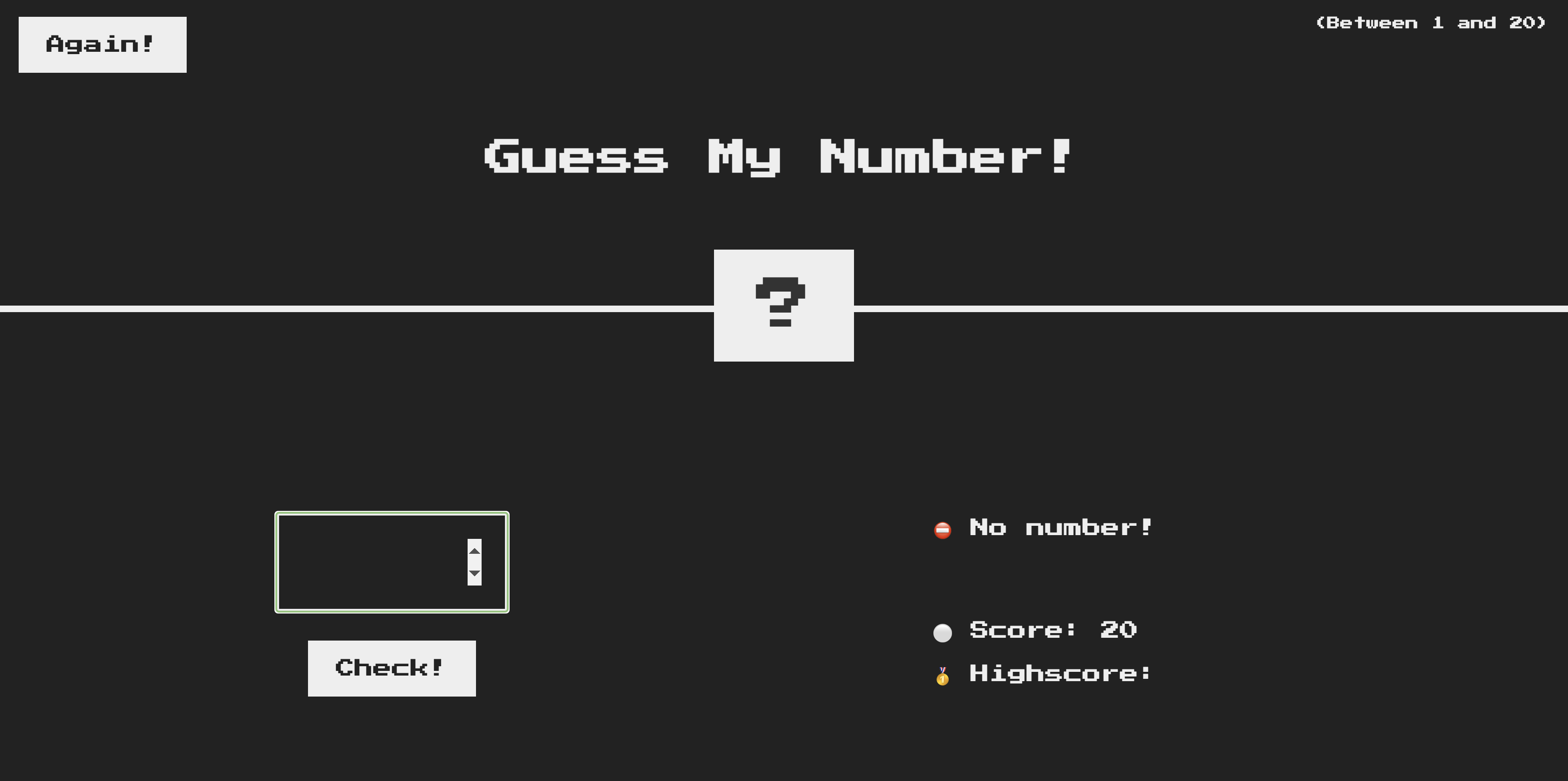 You have a message that there is no number if so. Also there is the "Again" button, where you can restore everything. When you play, you see hints on the screen to help you win. Also you have a "Highscore" to follow your results. In the future planning to make a Leaderboard(or not)☀️