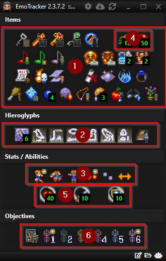 Organisation de l'Item Tracker Complet