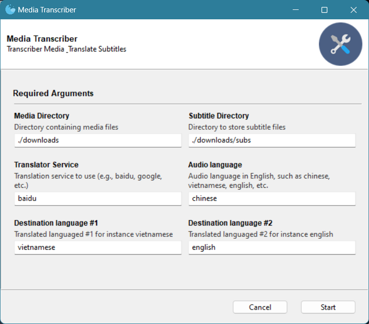 Subtitle creation and translation software interface