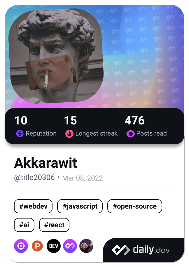 Akkarawit's Dev Card