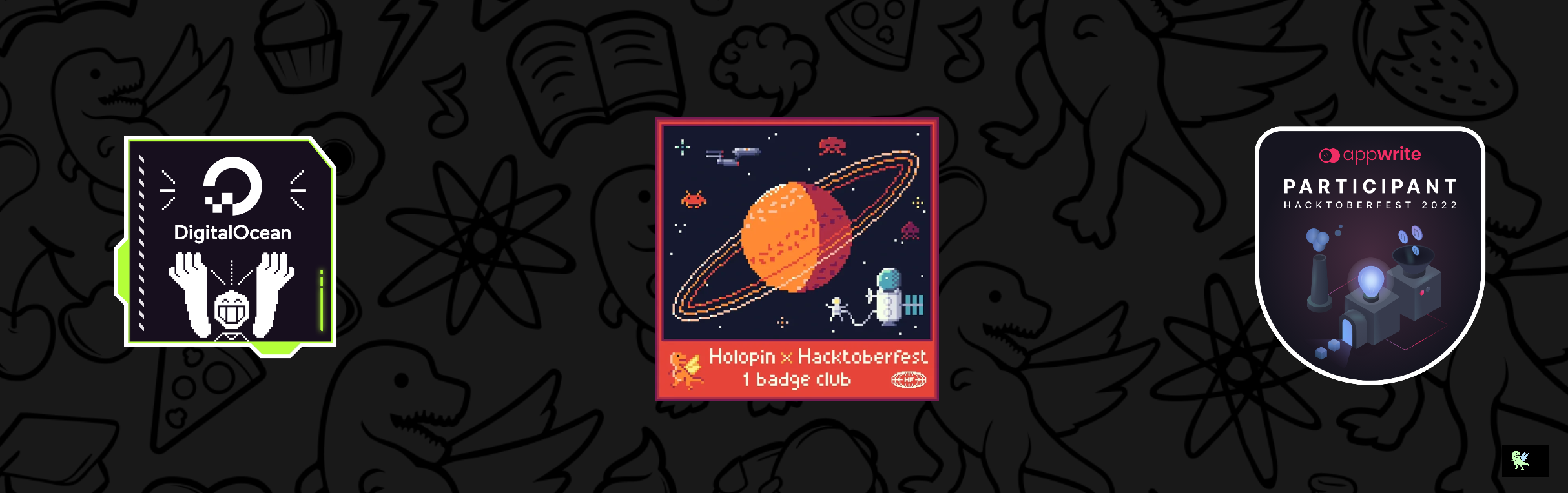 An image of @surajmishra's Holopin badges, which is a link to view their full Holopin profile