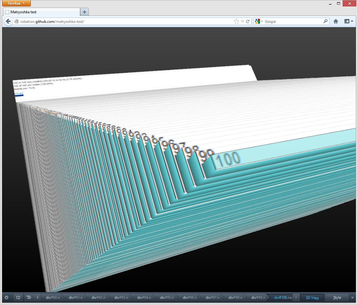 3D view in Firefox