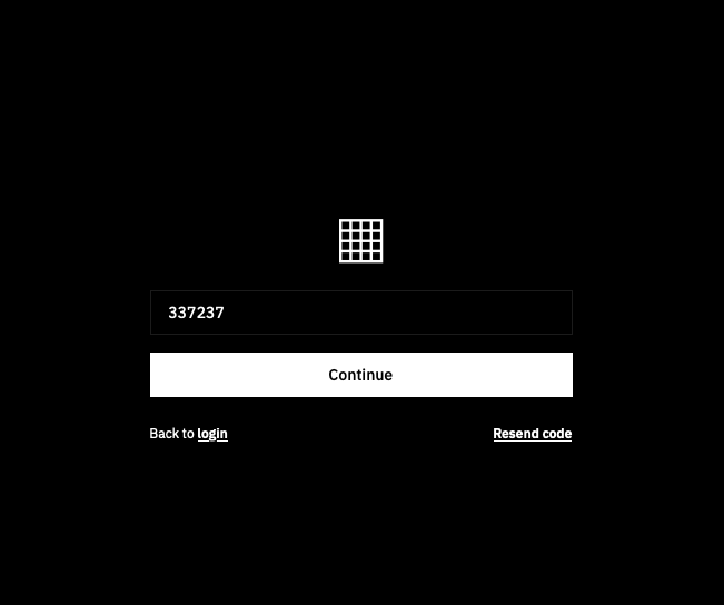 Entered code