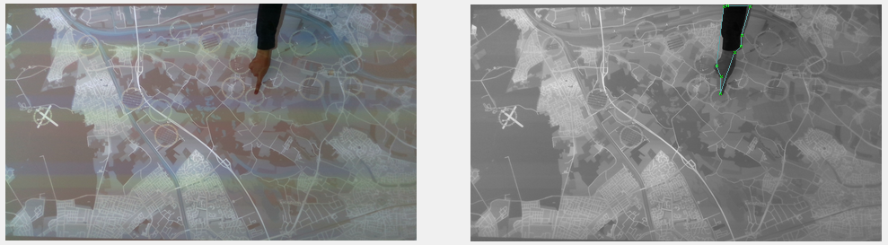 Example of input and output image