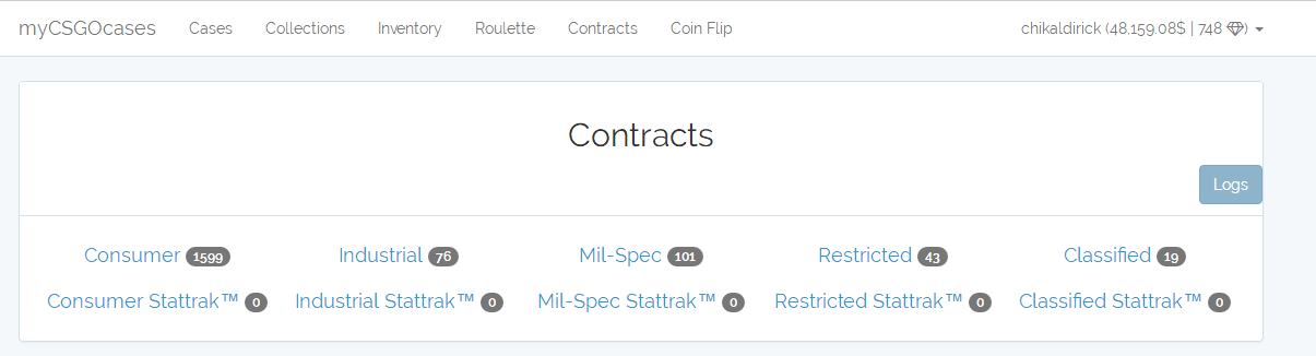 Contracts main page