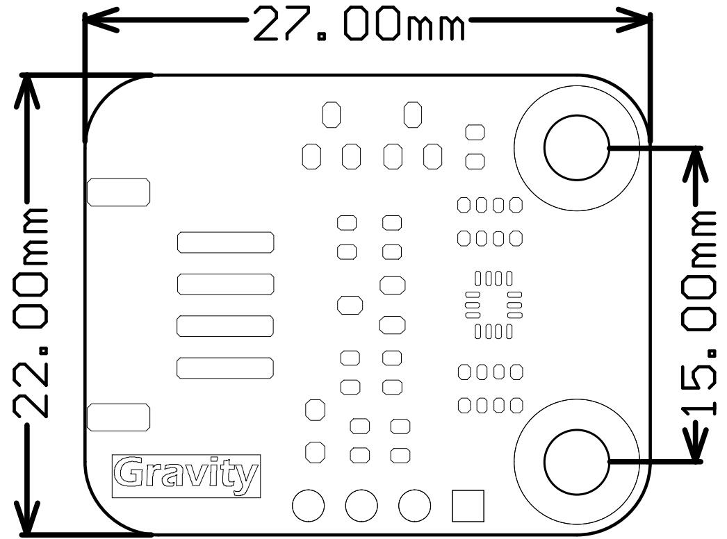 BMI160 6-axis IMU 尺寸图