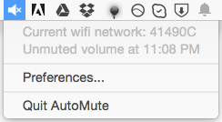 AutoMute Menu