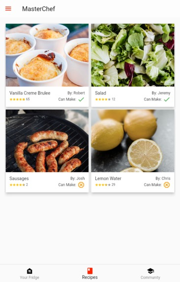 Recipes Tab