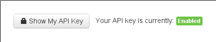 API key enabled