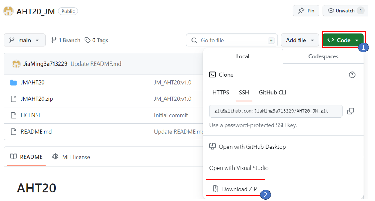 GitHub - JiaMing3a713229/AHT20_JM: The program supports ESP32 and is ...