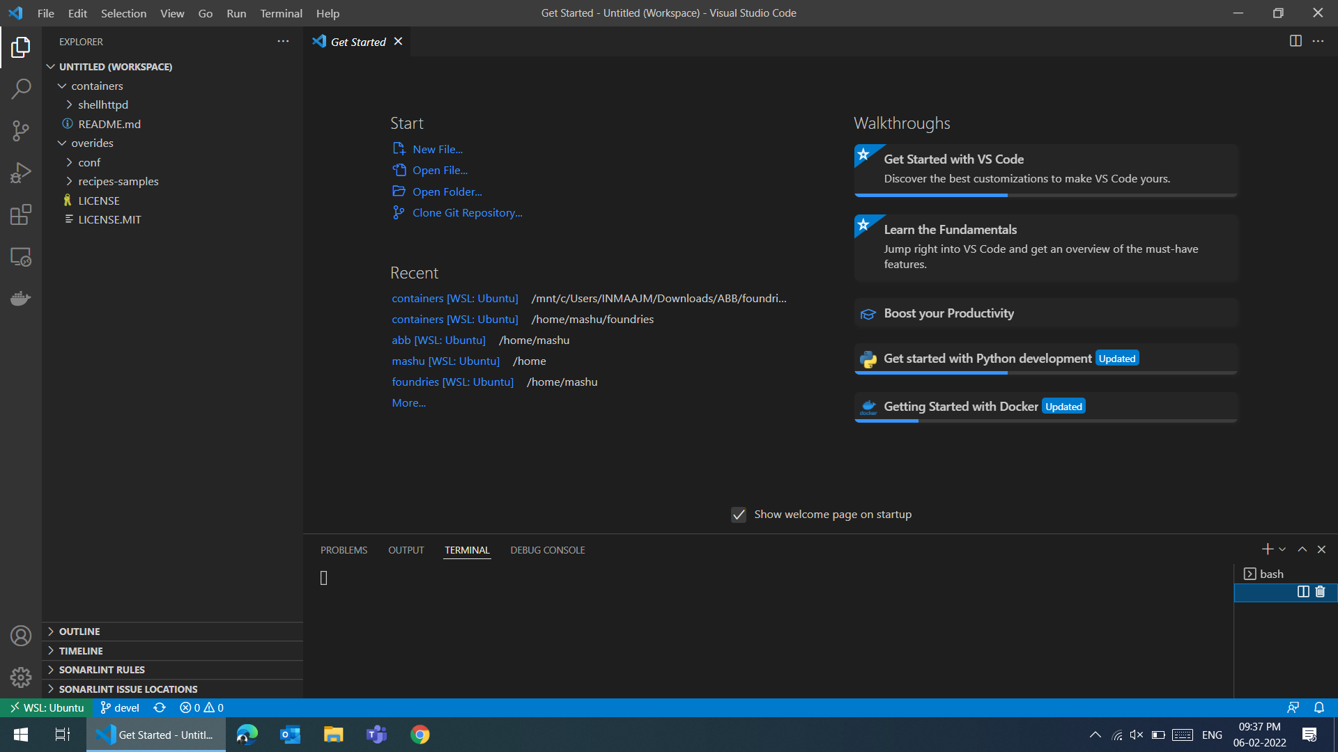 VS Code Workspace not working properly in WSL Ubuntu · Issue #142334 ...