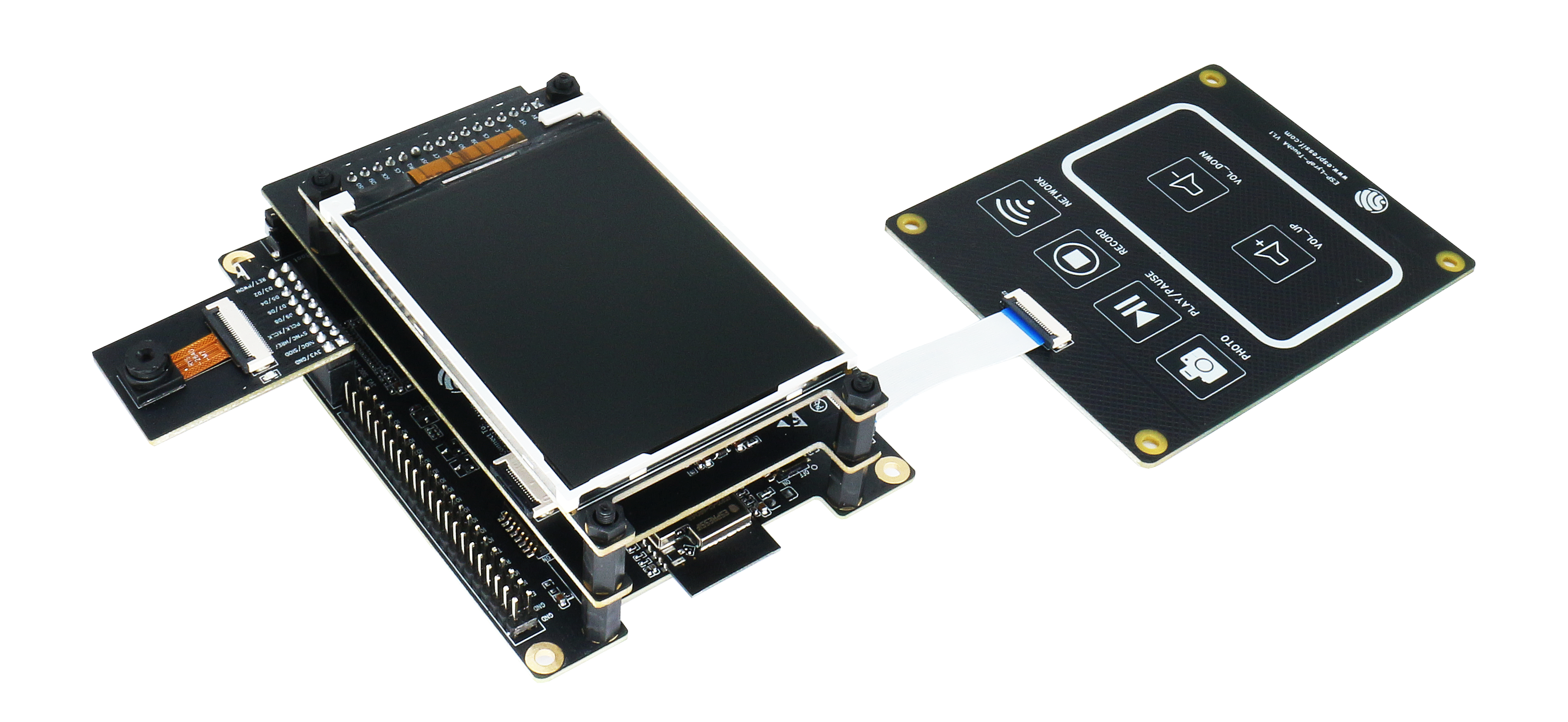 ESP32-S2-Kaluga-1-Kit Overview (click to enlarge)