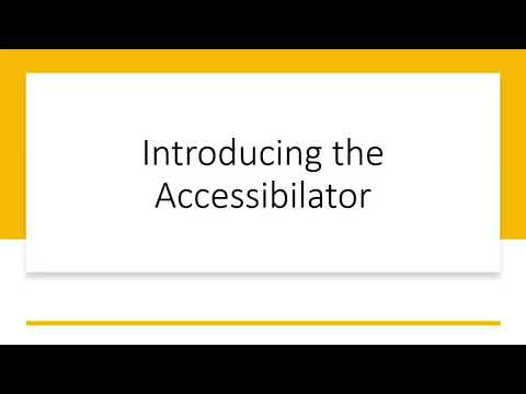 The Accessibilator Demo Video Link