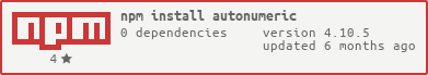 AutoNumeric npm info