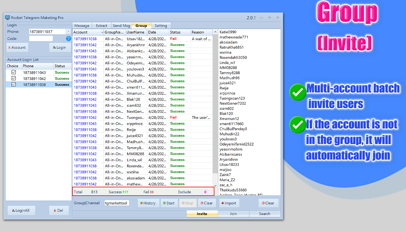 Rocket Telegram Marketing Pro 2.0.1