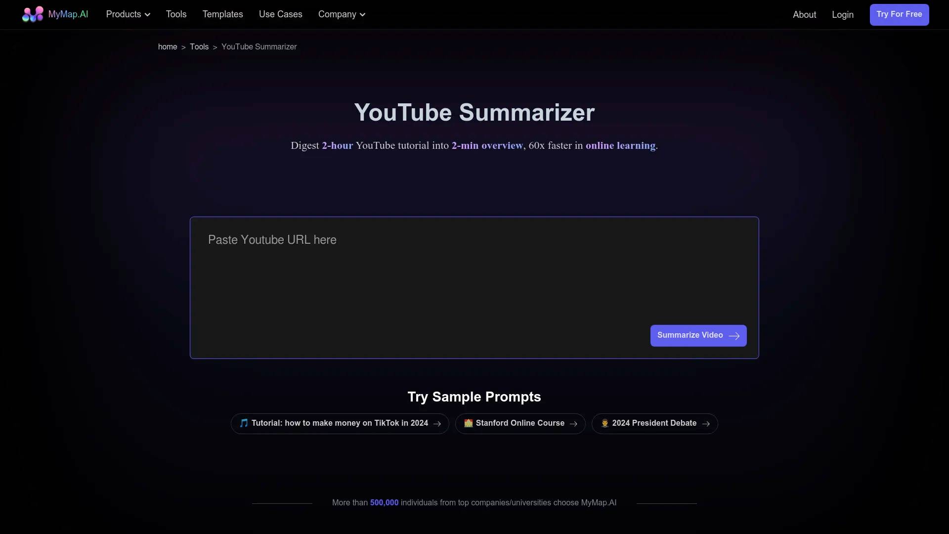 MyMap.AI YouTube Summarizer