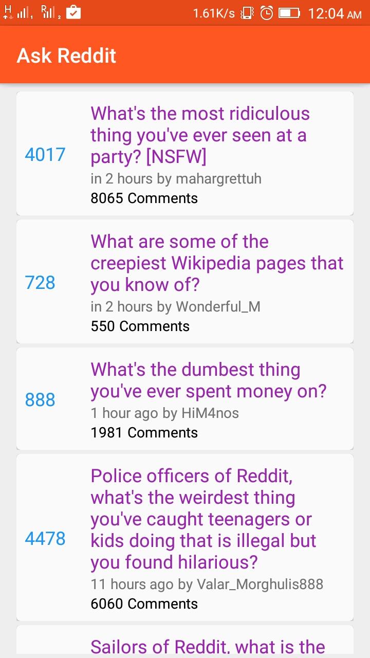 Ask Reddit Screenshot 1