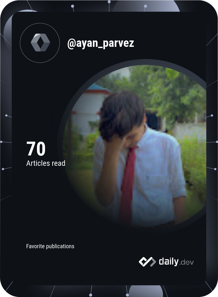 Ayan Parvez's Dev Card