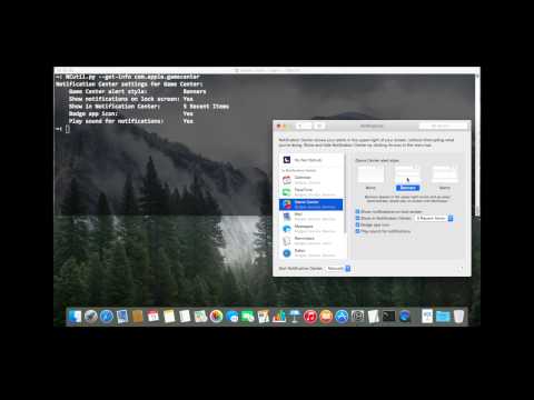 Modify Notification Center from the command line in OS X