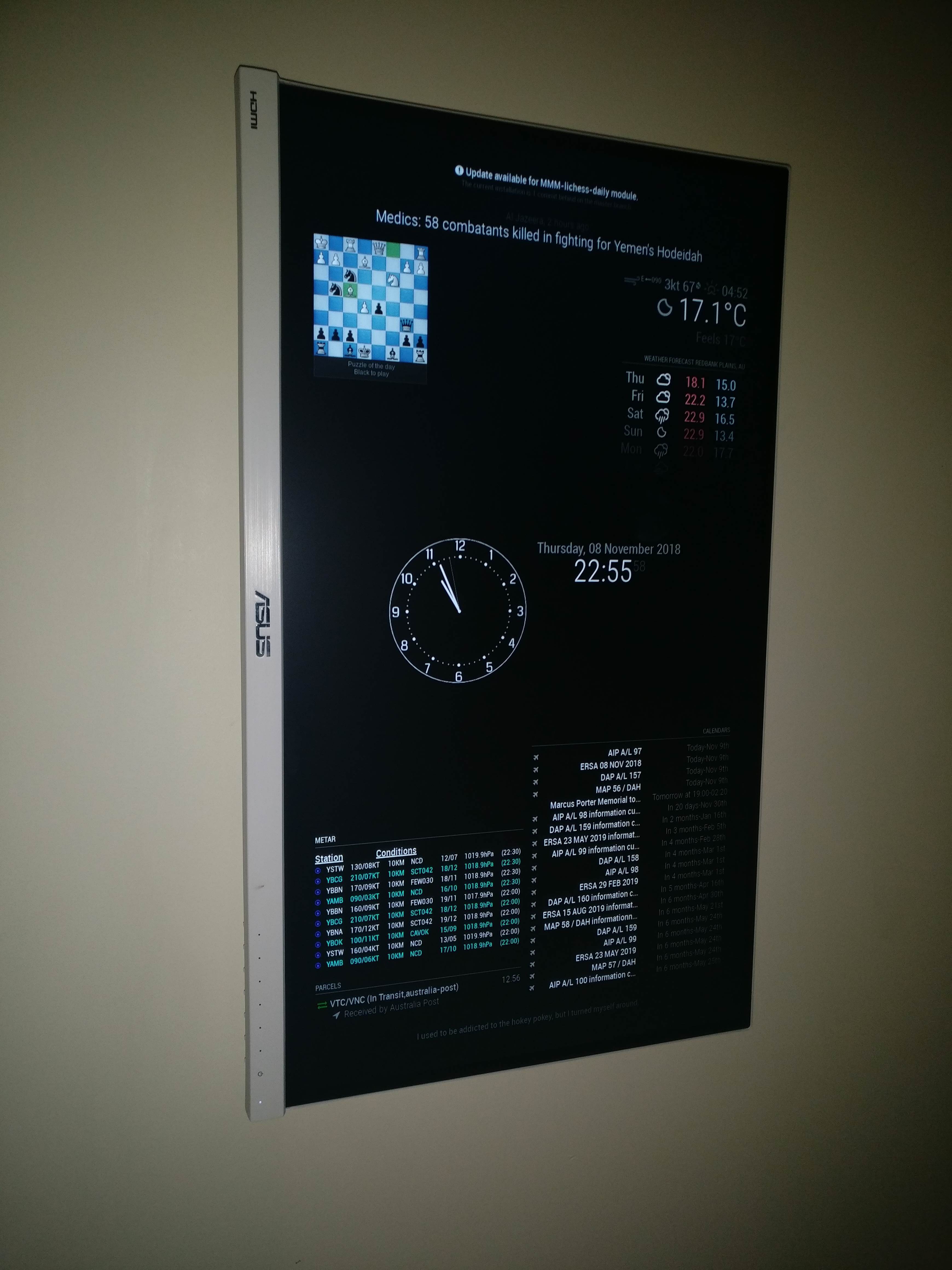 MagicMirror with lichess daily puzzle