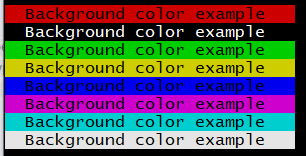 Background colors example