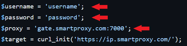 smartproxy php proxy username password authentication