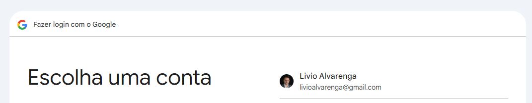Escolha de Conta Google